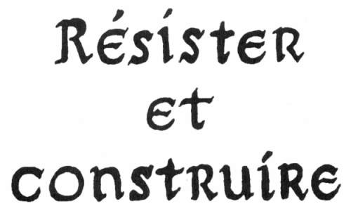 Archives revue “Résister Construire” maintenant ligne